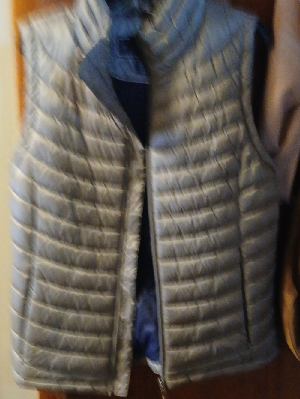 Tommy Hilfiger Silver Quilted Puffer Vest